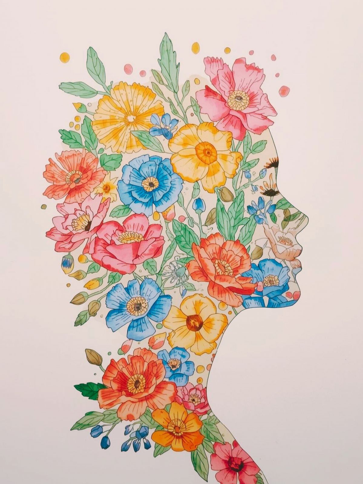 Poster - Floral Silhouette