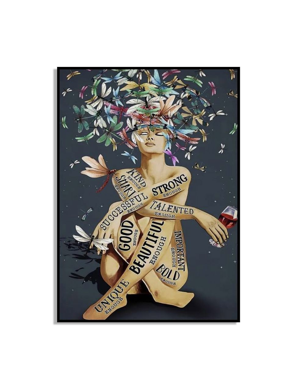 Butterfly Woman Wall Poster