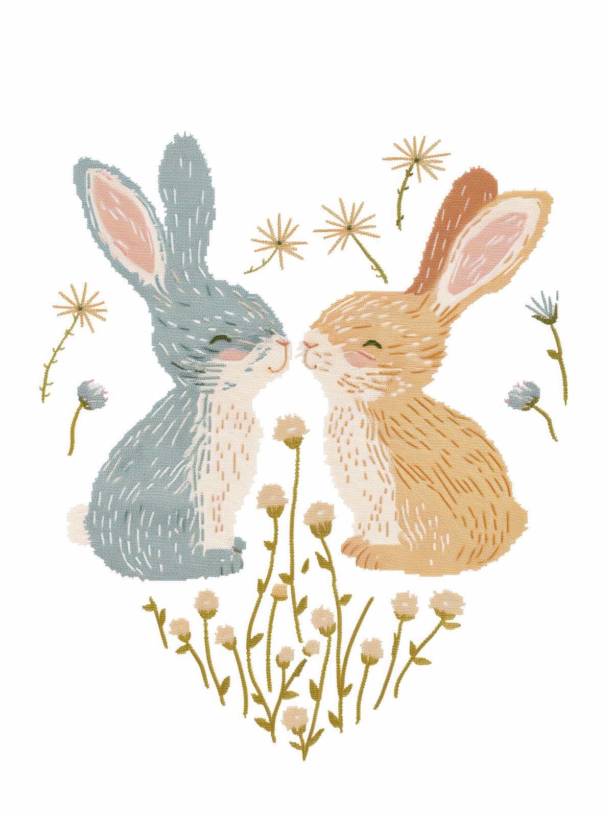 Poster - Kissing Bunnies
