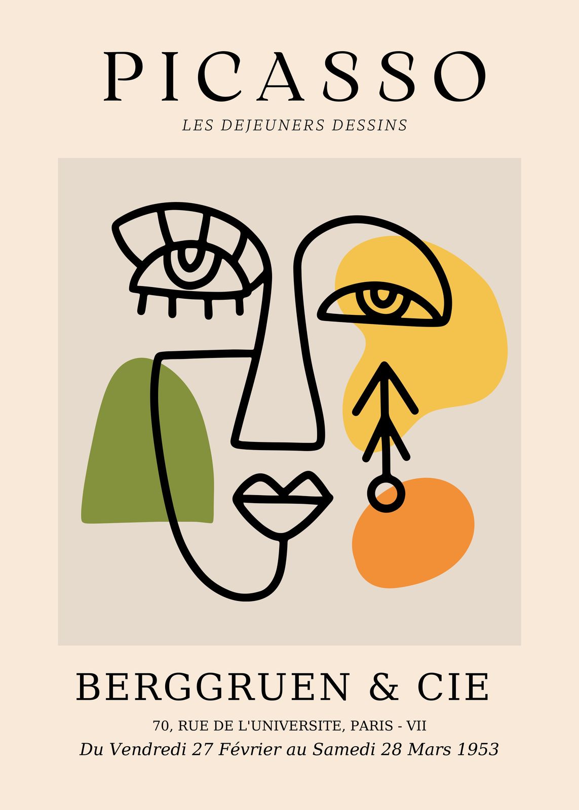 Poster - Picasso Les Dejeuners Dessins