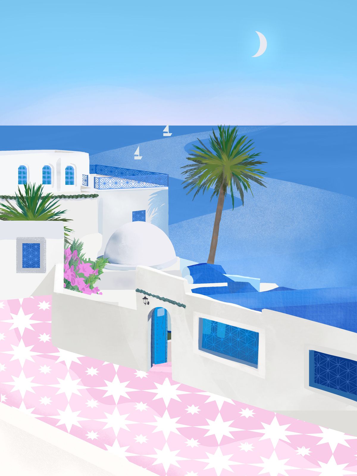 Poster - Mediterranean Nightscape