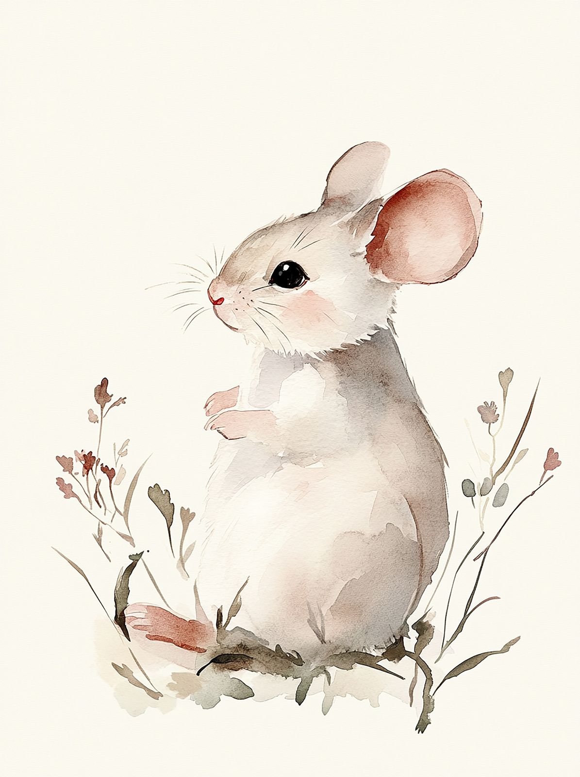 Poster - Watercolour Mouse