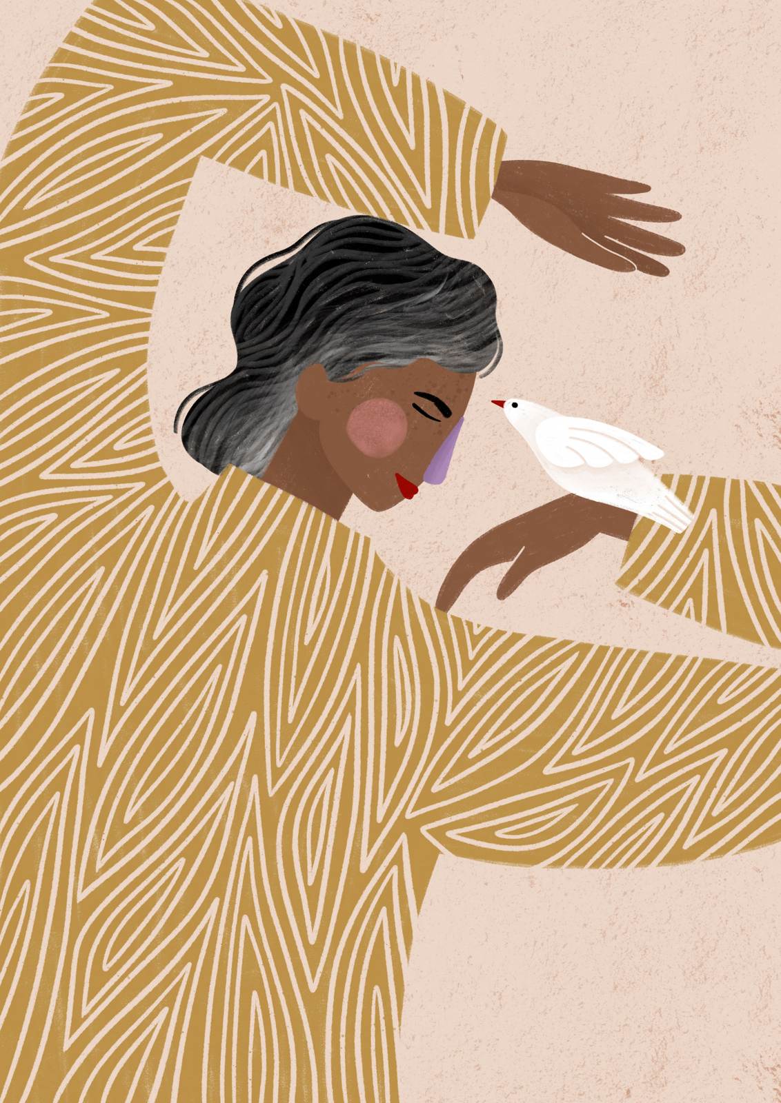 Poster - Woman with Dove