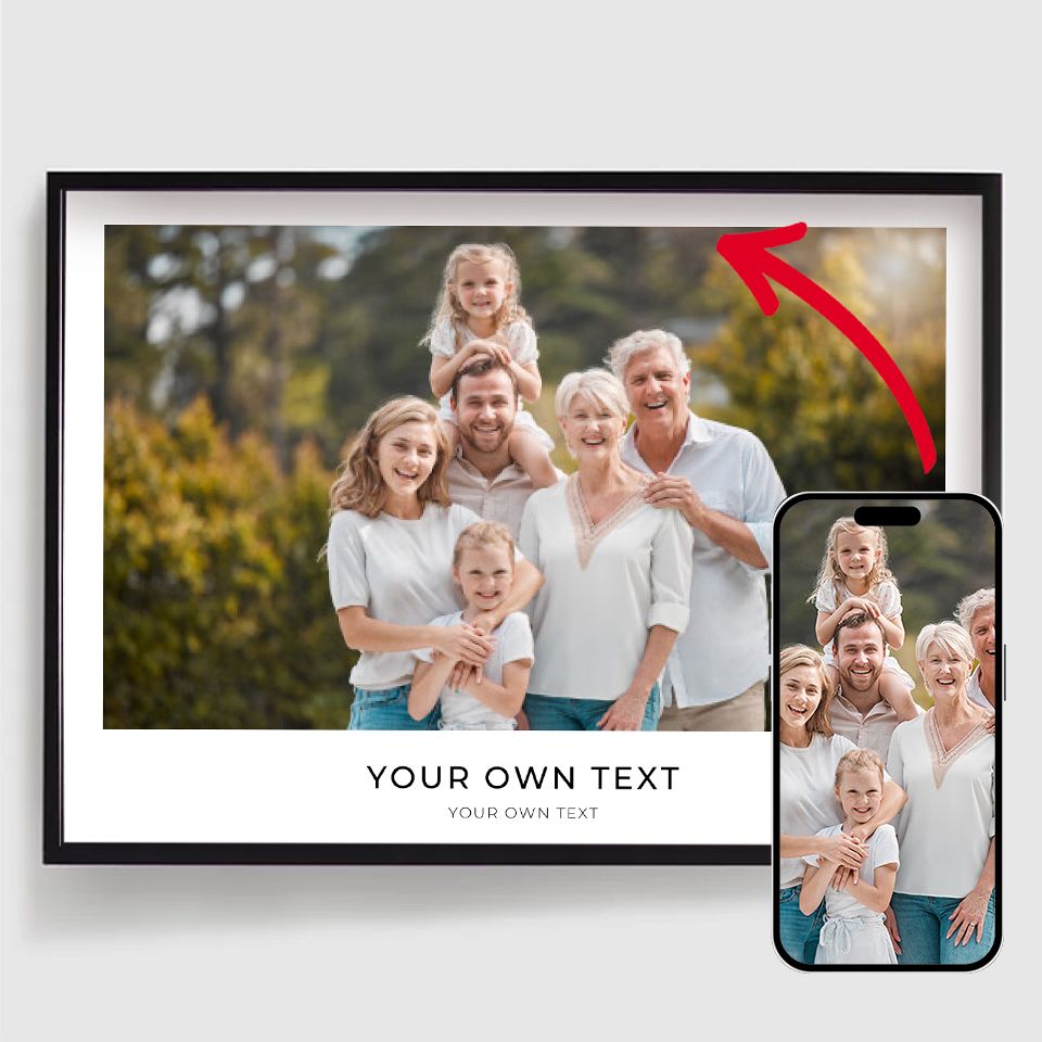 Personalised Poster - Upload Your Own With Text - Horizontal