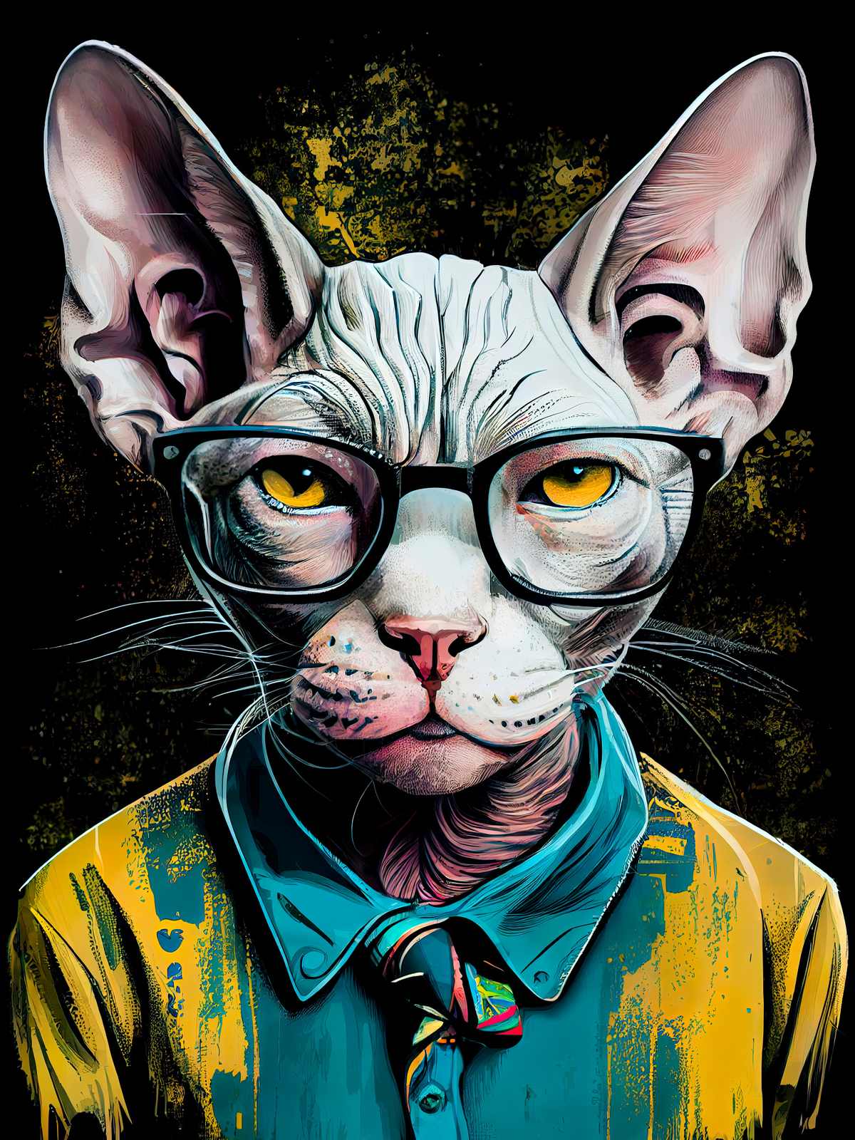 Poster - Dapper Cat with Glasses