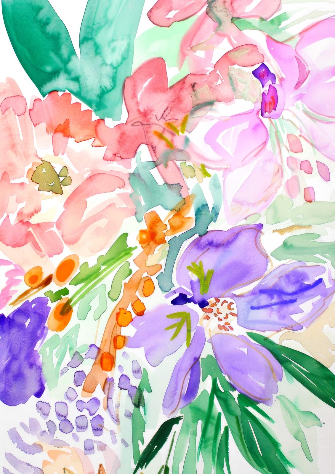 Poster - Floral Watercolor Art