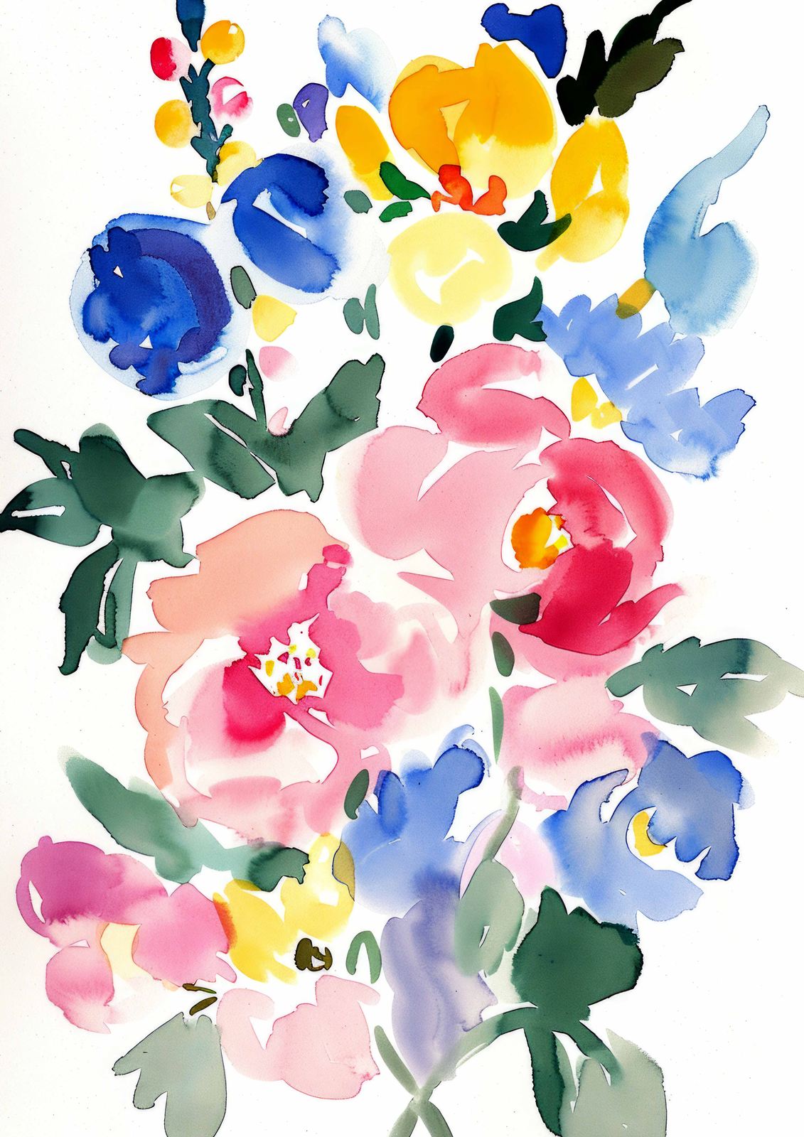 Poster - Floral Watercolor Bouquet