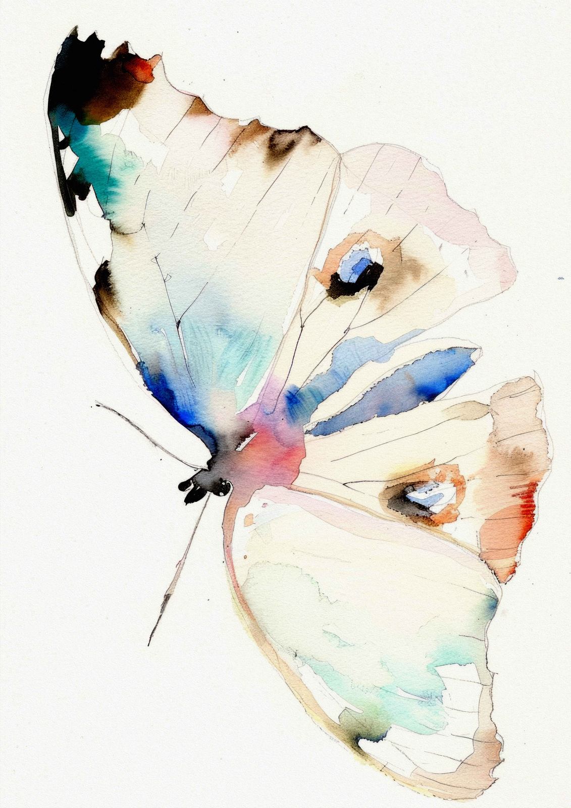 Poster - Butterfly Watercolor