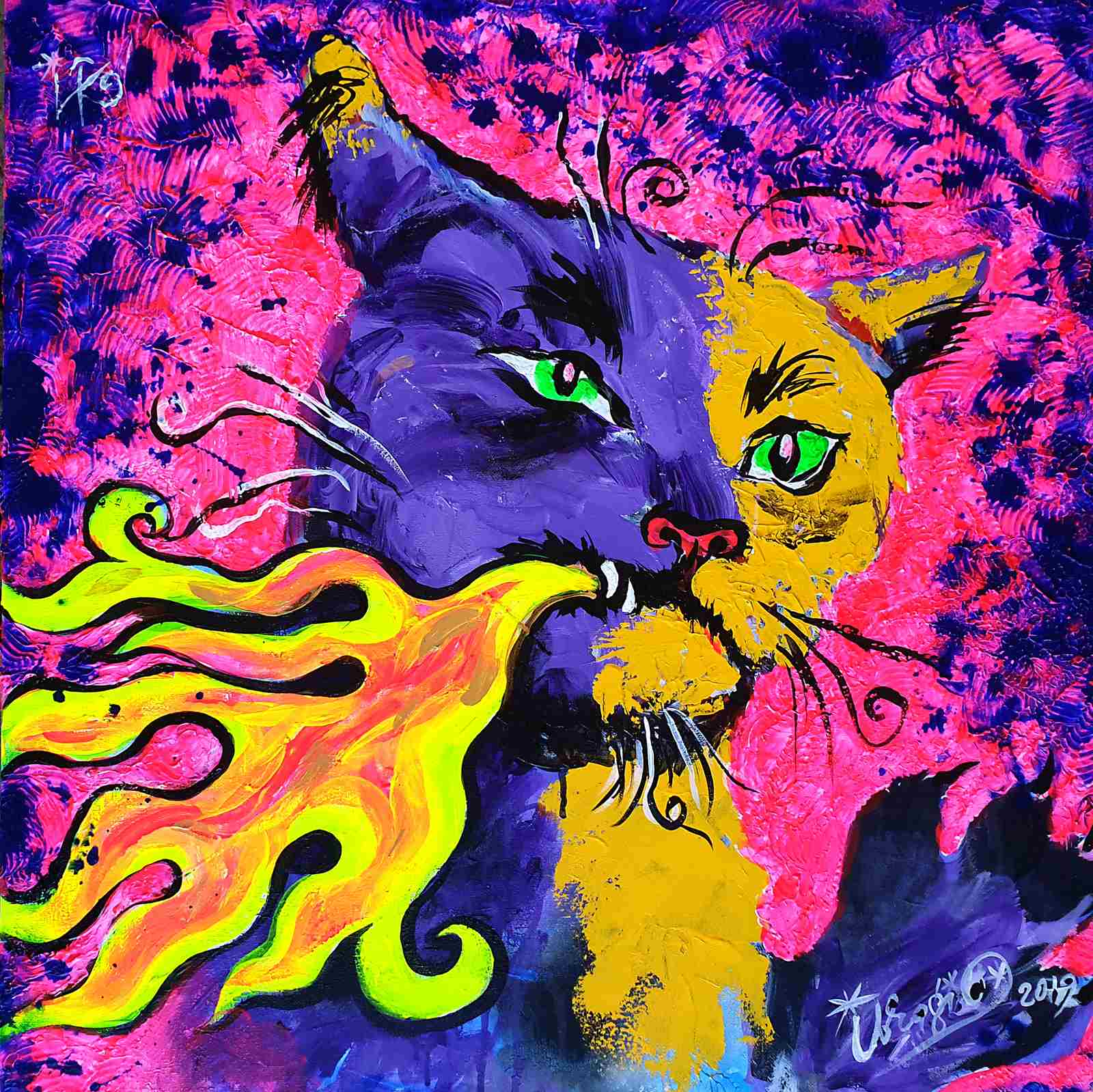 Poster - Colorful Cat Art