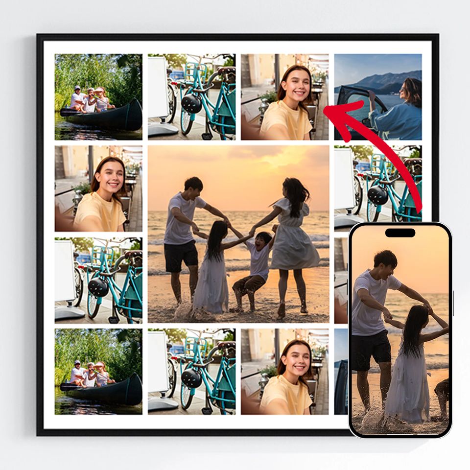 Personalised Posters – Upload your own images – 13 Photos Square