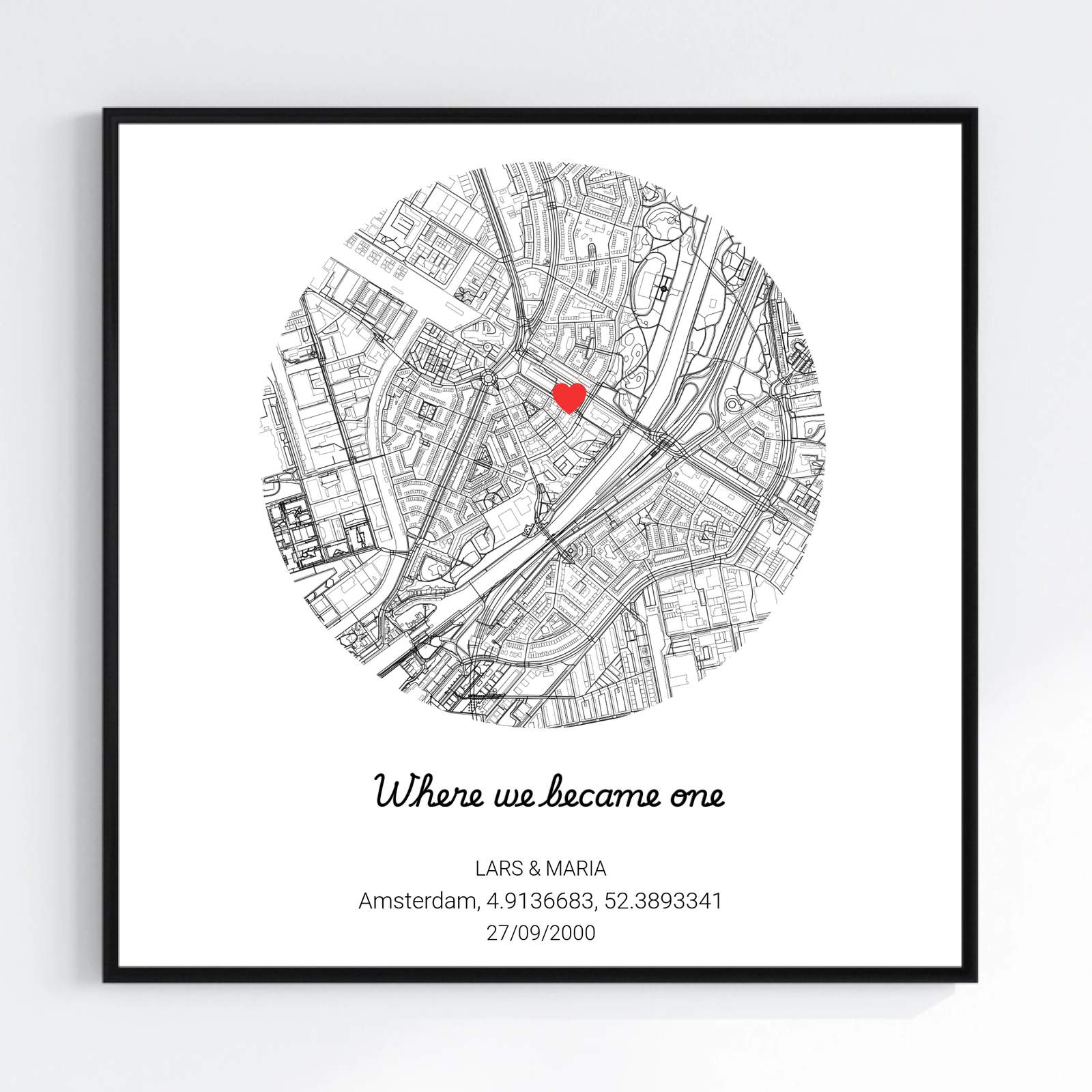 Personalised Poster - Where It All Began - Square Map Poster