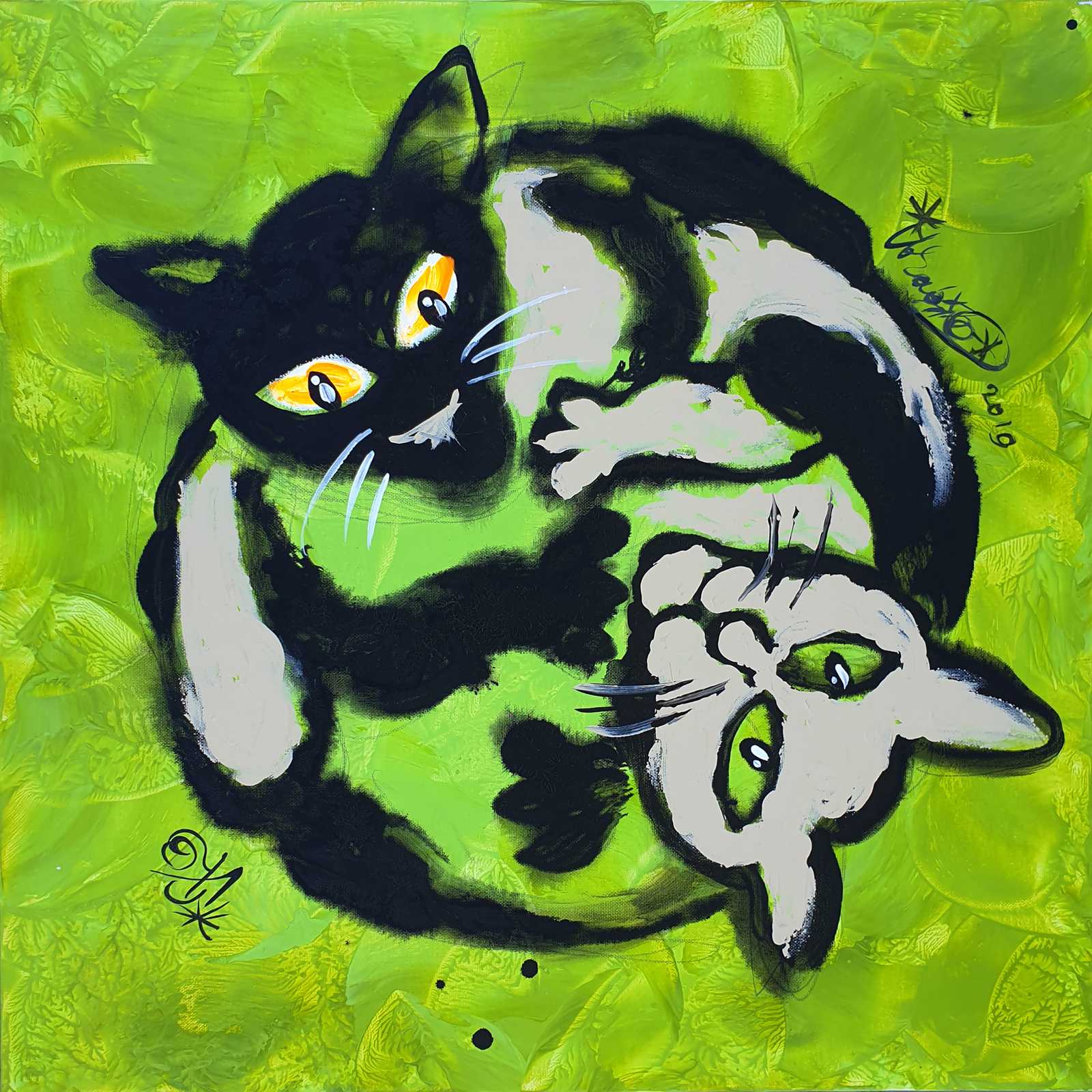 Poster - Yin Yang Cats