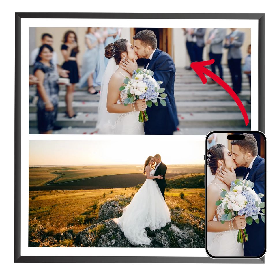 Personalised Posters – Upload your own images – 2 Photos Square