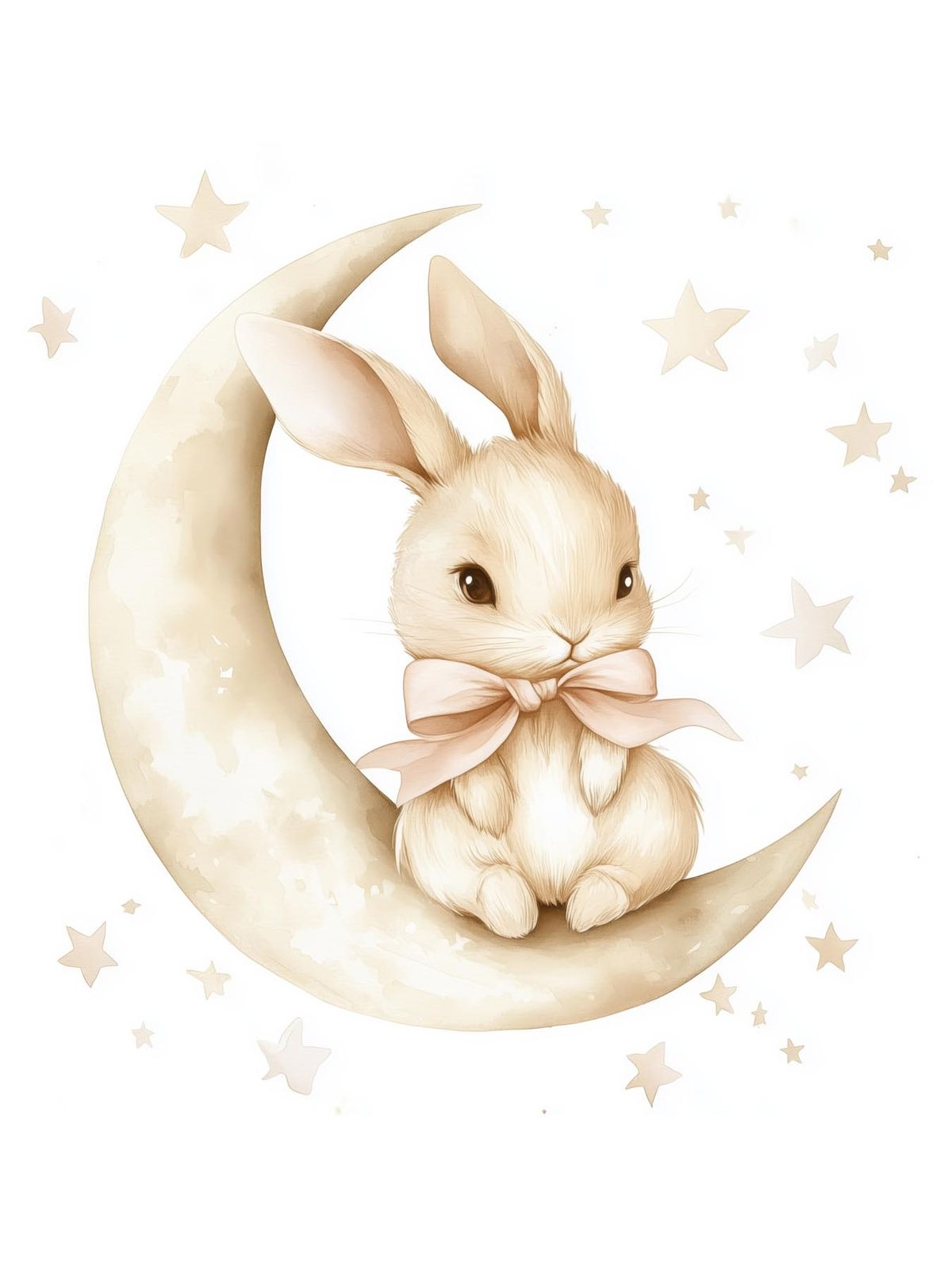 Poster - Bunny on the Moon