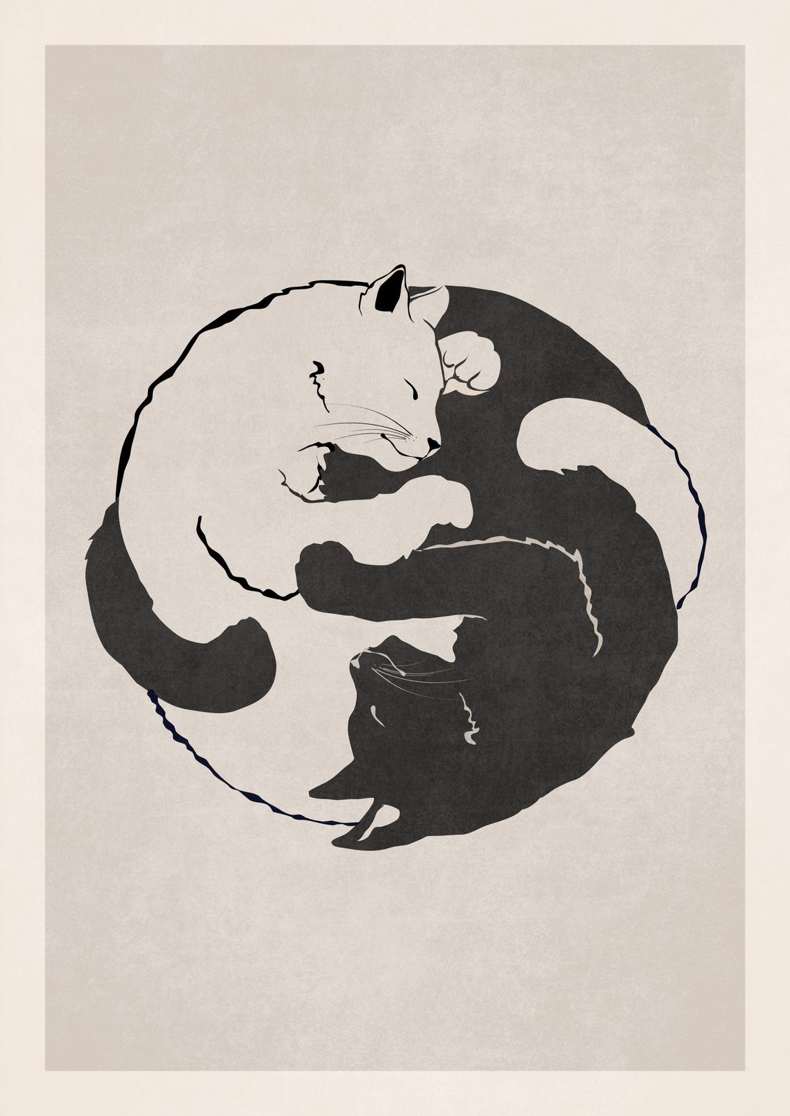 Poster - Yin Yang Cats
