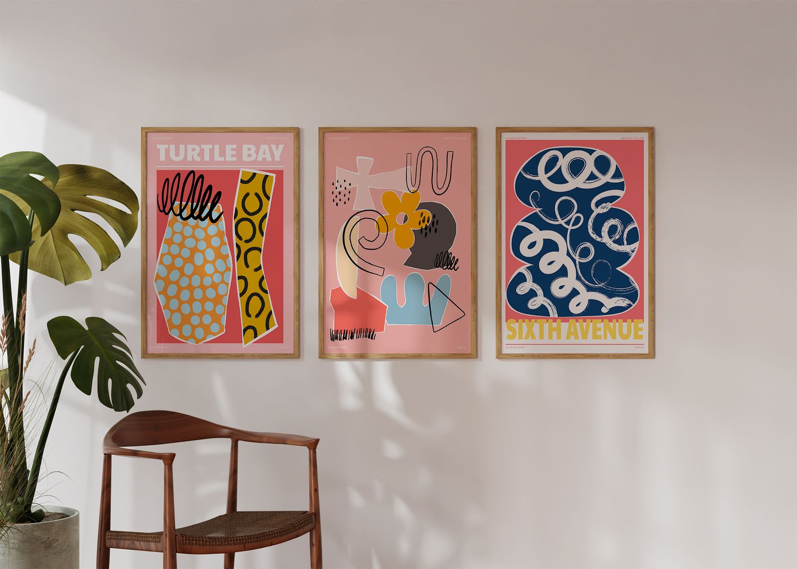 Poster - Abstract Collage Collection / Set of 3