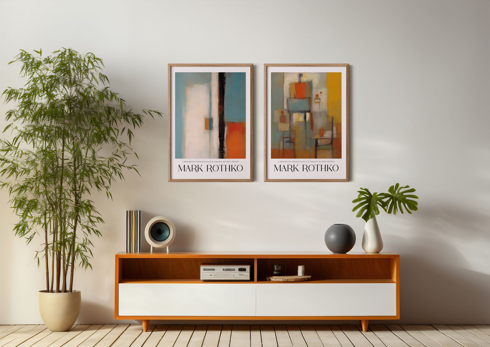 Poster - Mark Rothko Abstract Set of 2