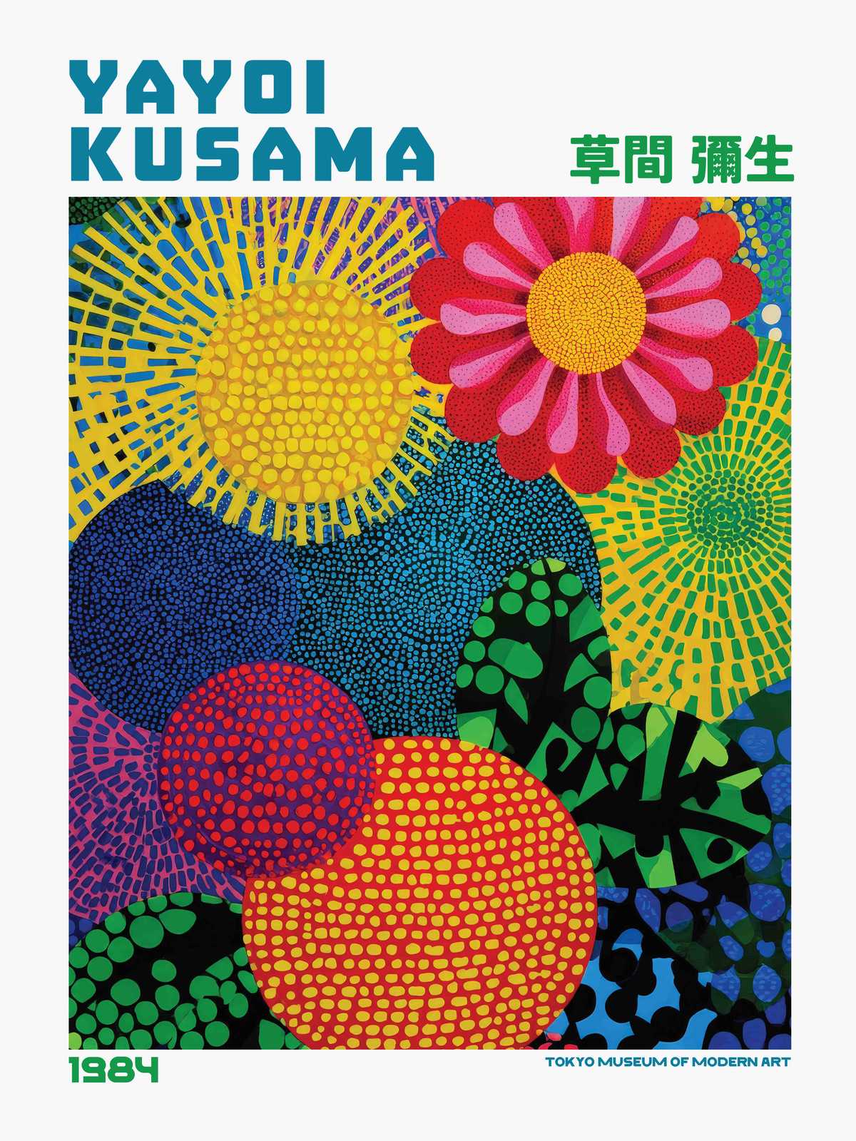 Poster - Yayoi Kusama Floral Art 1984