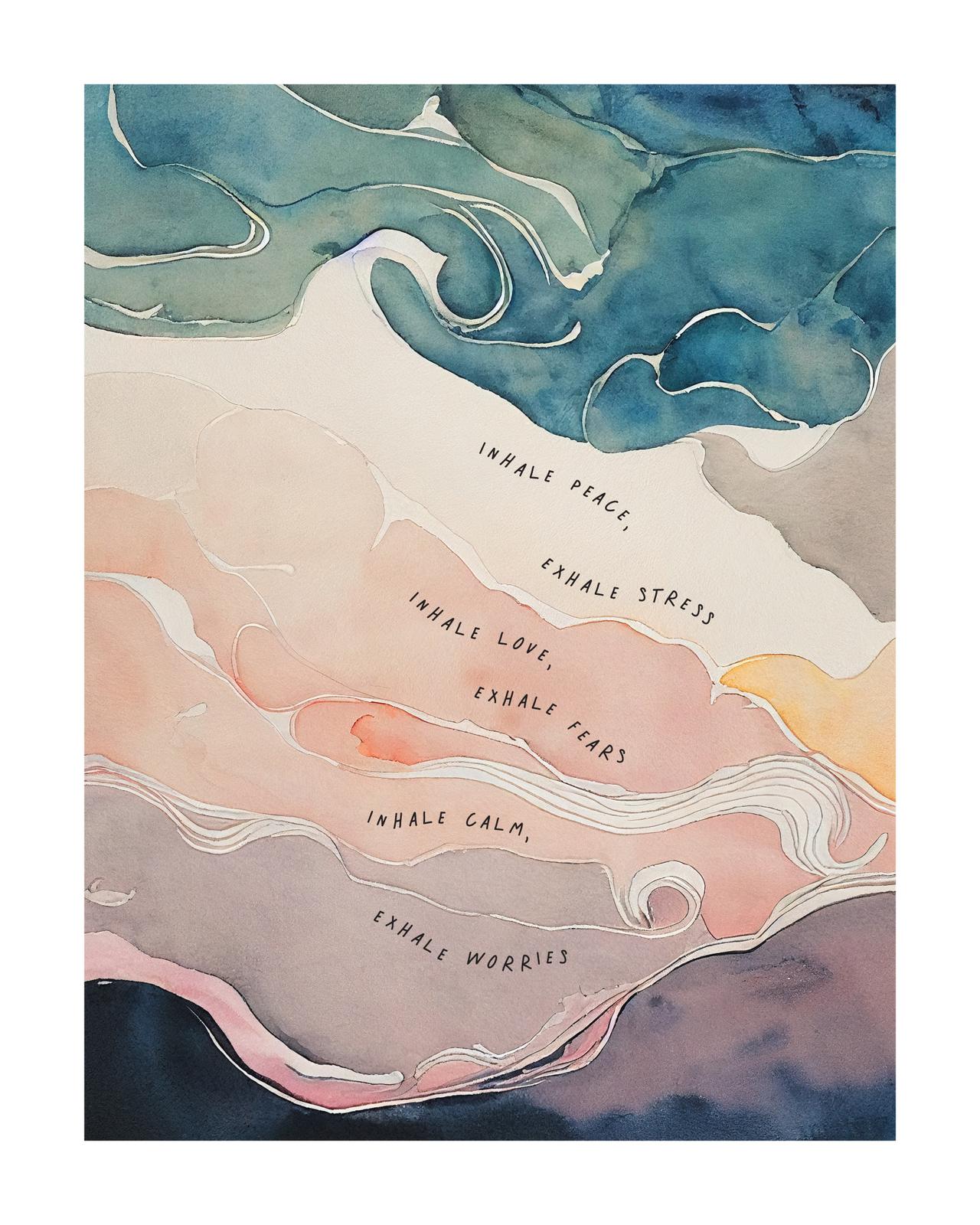 Poster - Inhale Exhale Serenity