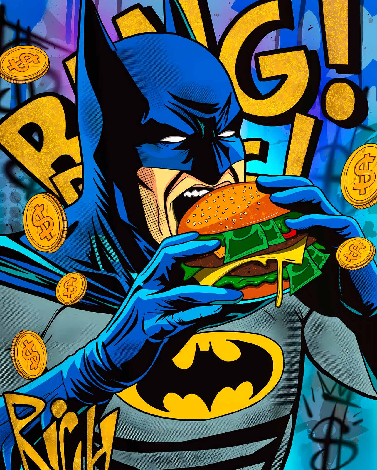 Poster - Batman Eating Burger