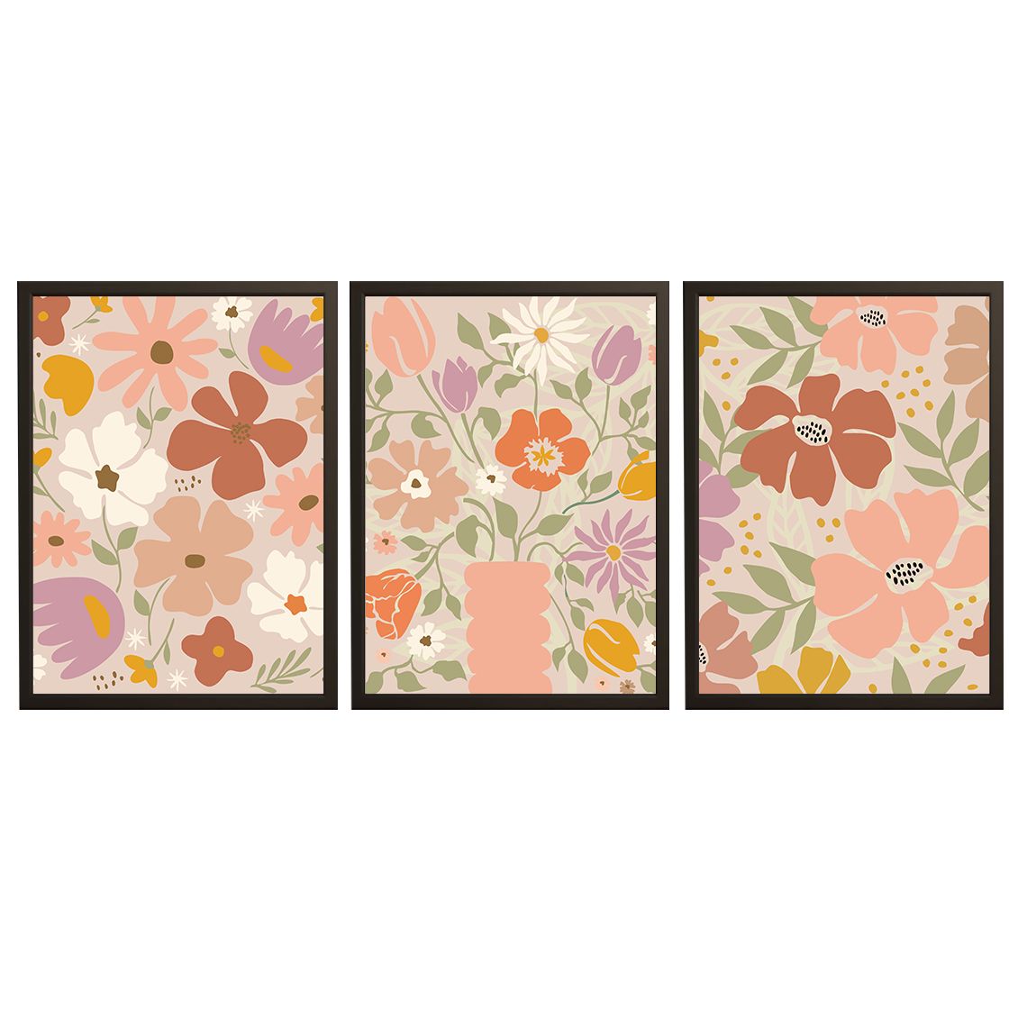 Poster - Floral Harmony / Set of 3