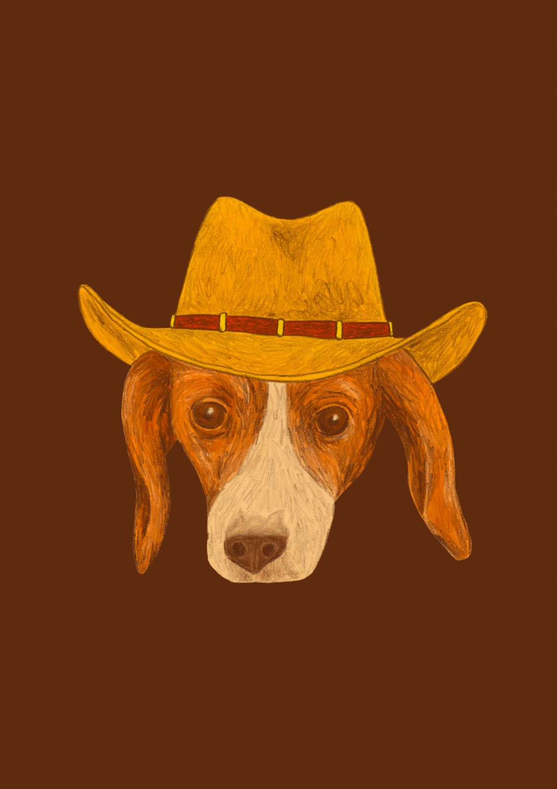 Poster - Dog in Cowboy Hat
