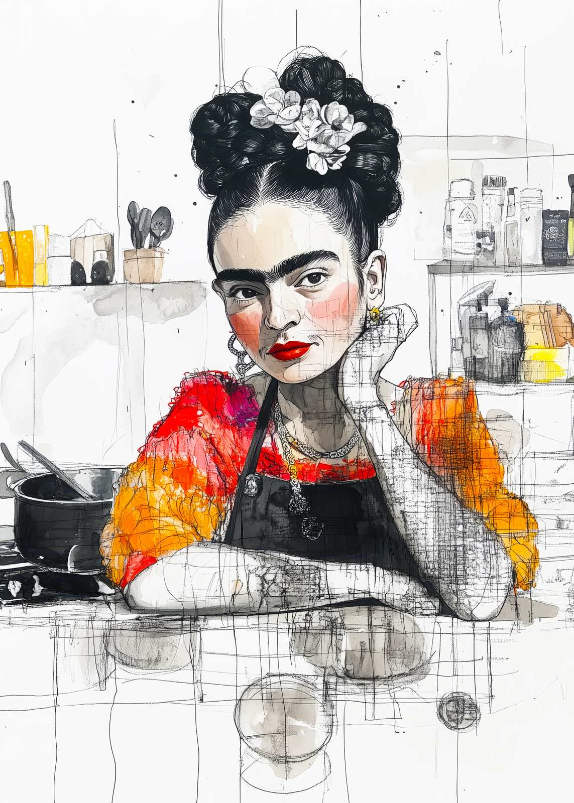 Poster - Frida Kahlo Portrait