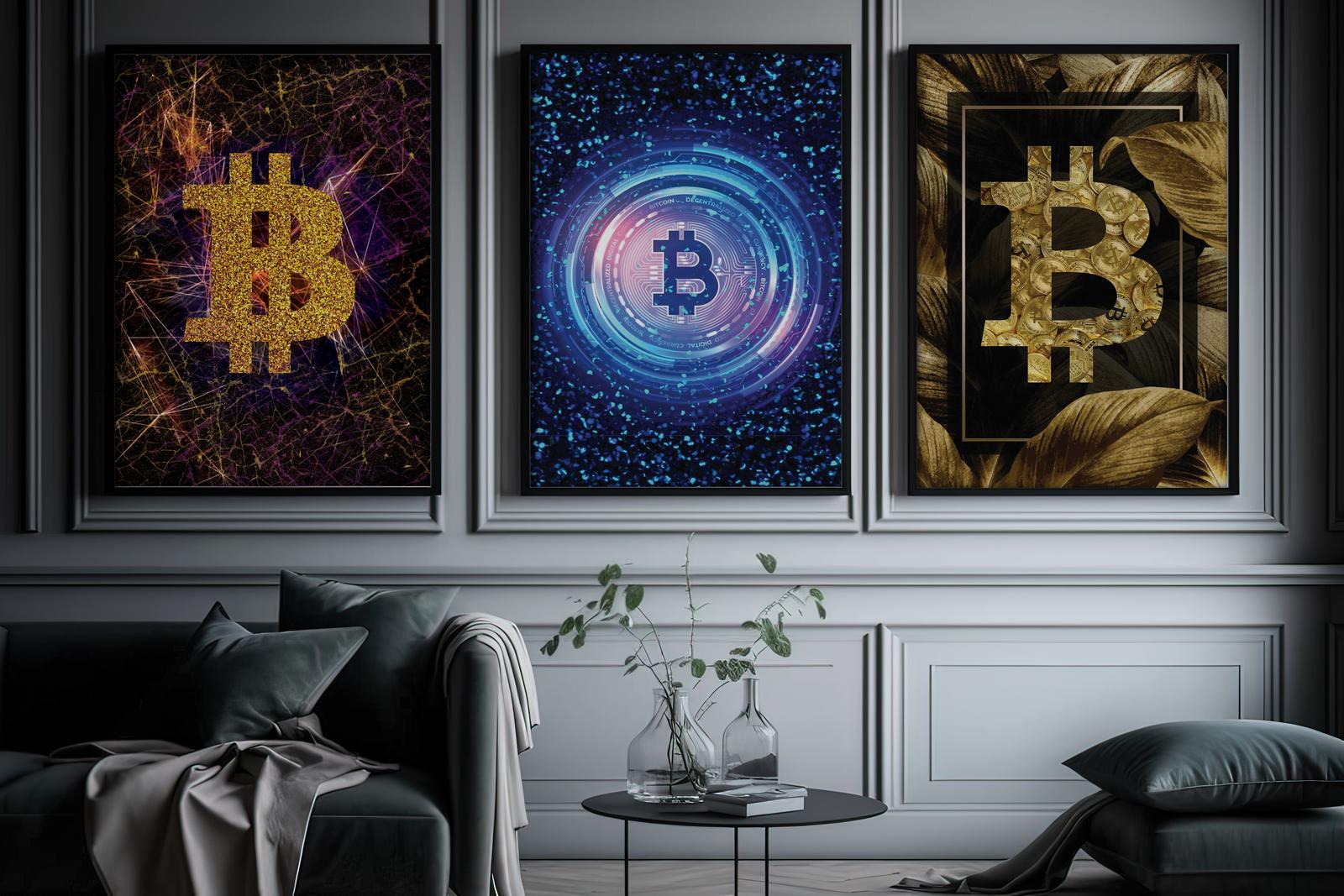 Poster - Bitcoin Art Collection / Set of 3