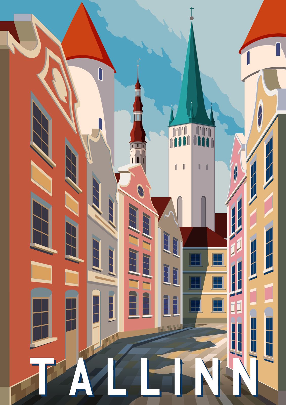 Tallinn Cityscape Poster
