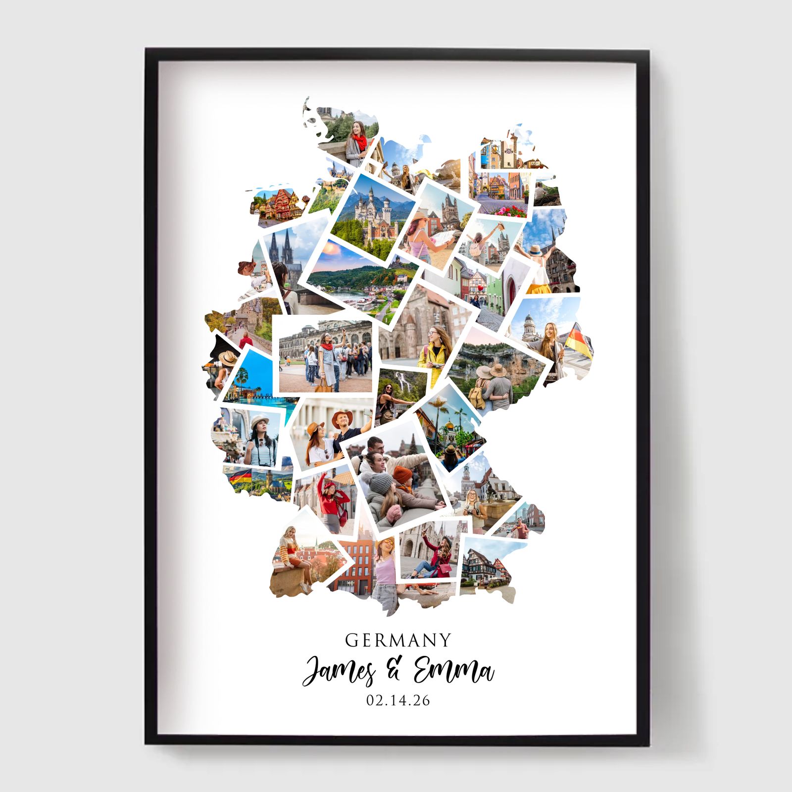 Personalised Poster - Holiday Destination Photo Collage - Germany
