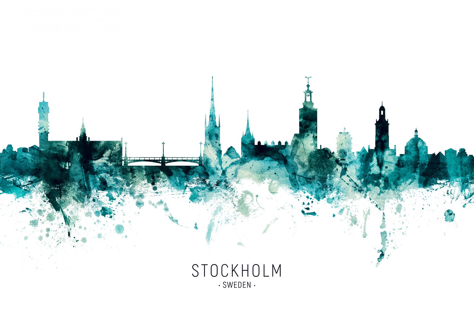 Poster - Stockholm Sweden Skyline