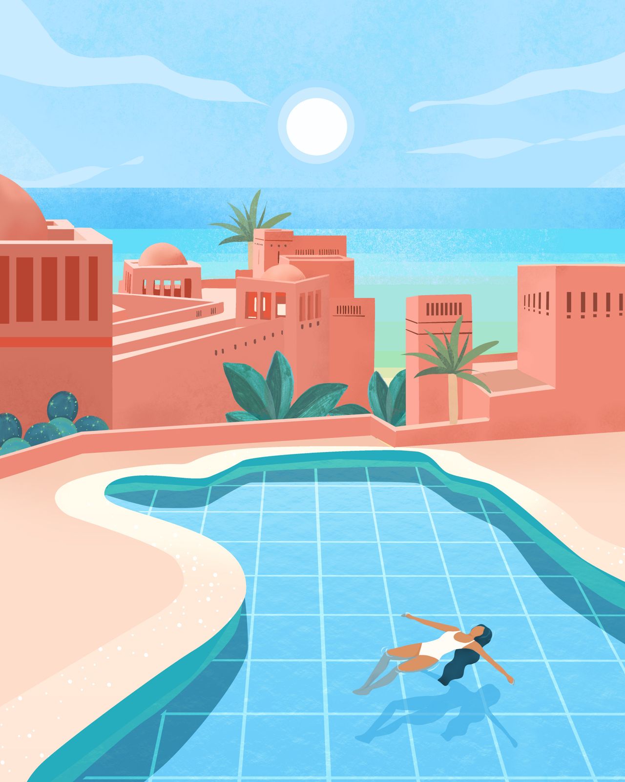 Poster - Serene Poolside Escape