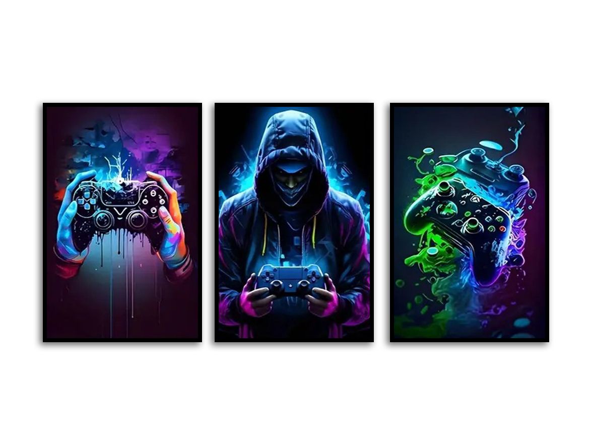 Poster - Gaming Controller Art / Set of 3