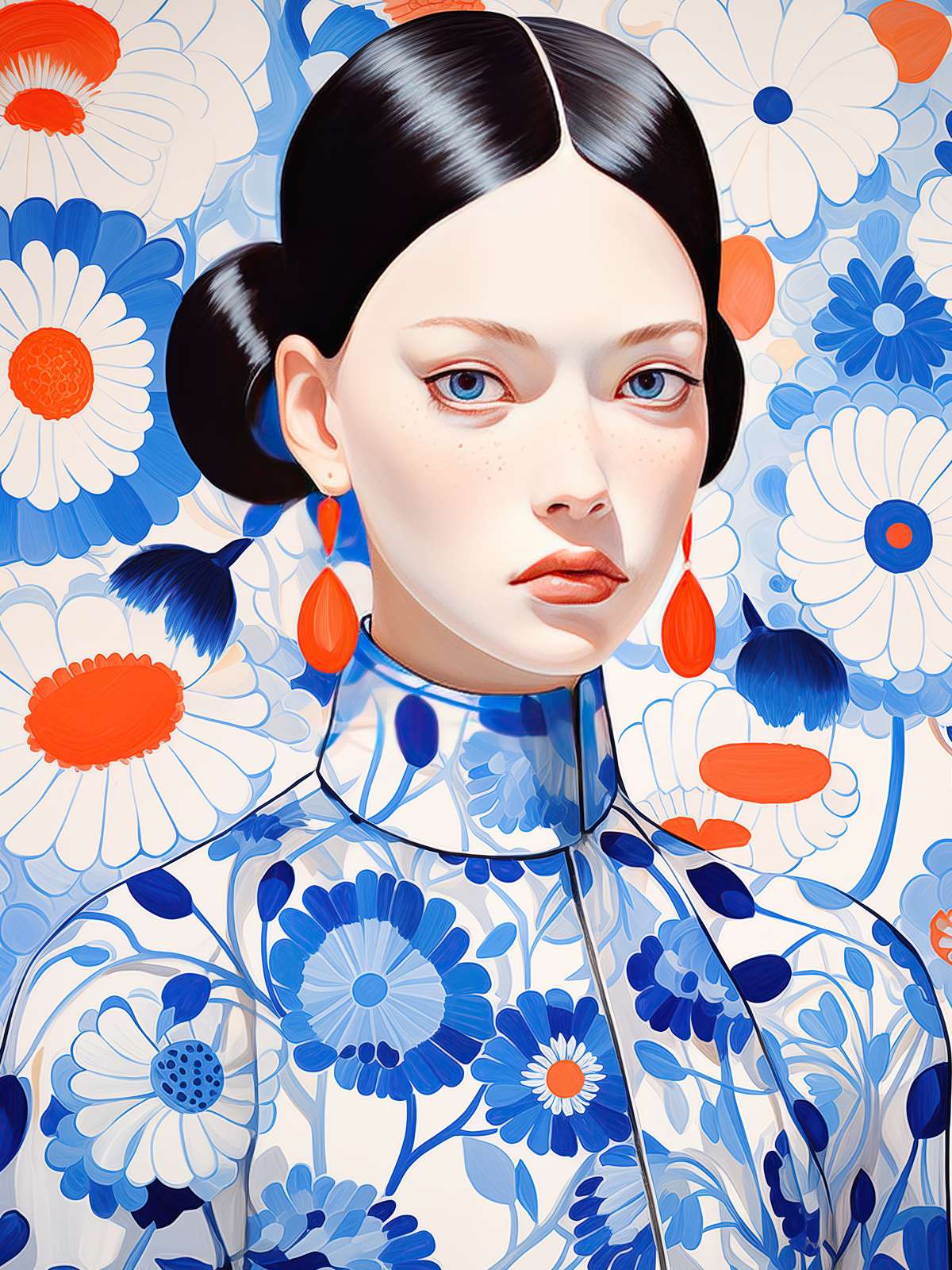 Poster - Floral Portrait