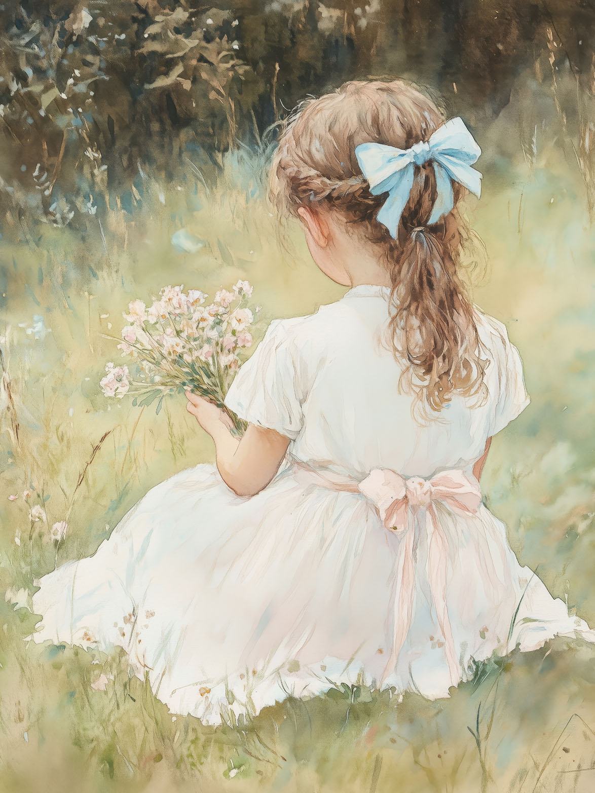 Poster - Girl with Flowers