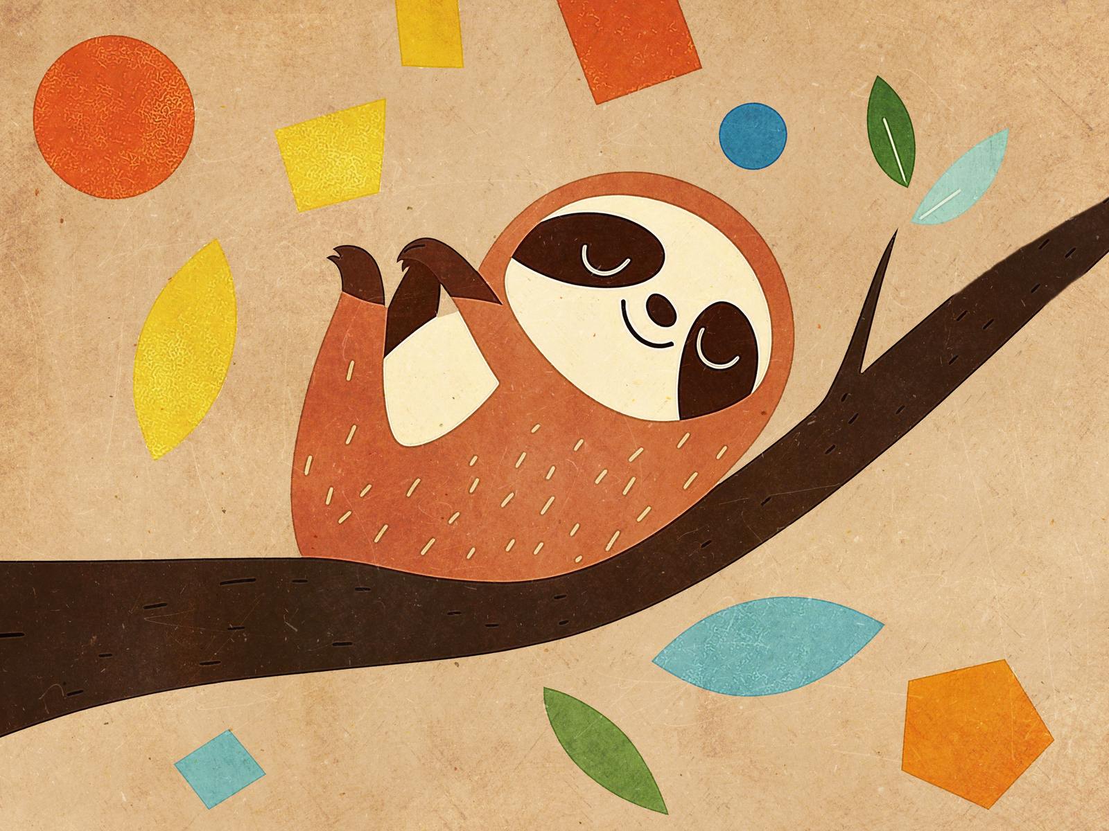 Poster - Sloth on a Branch