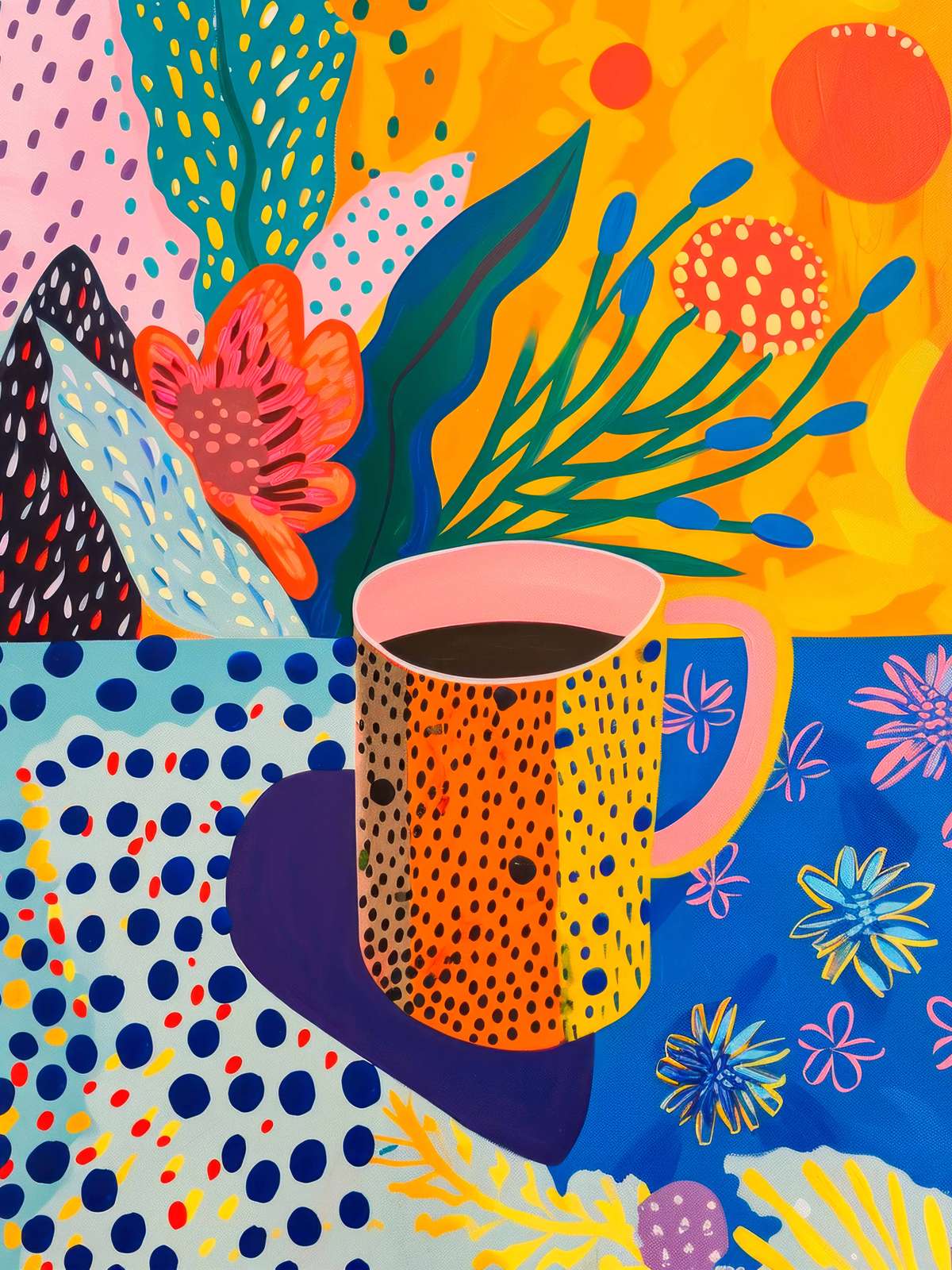 Poster - Colorful Coffee Mug