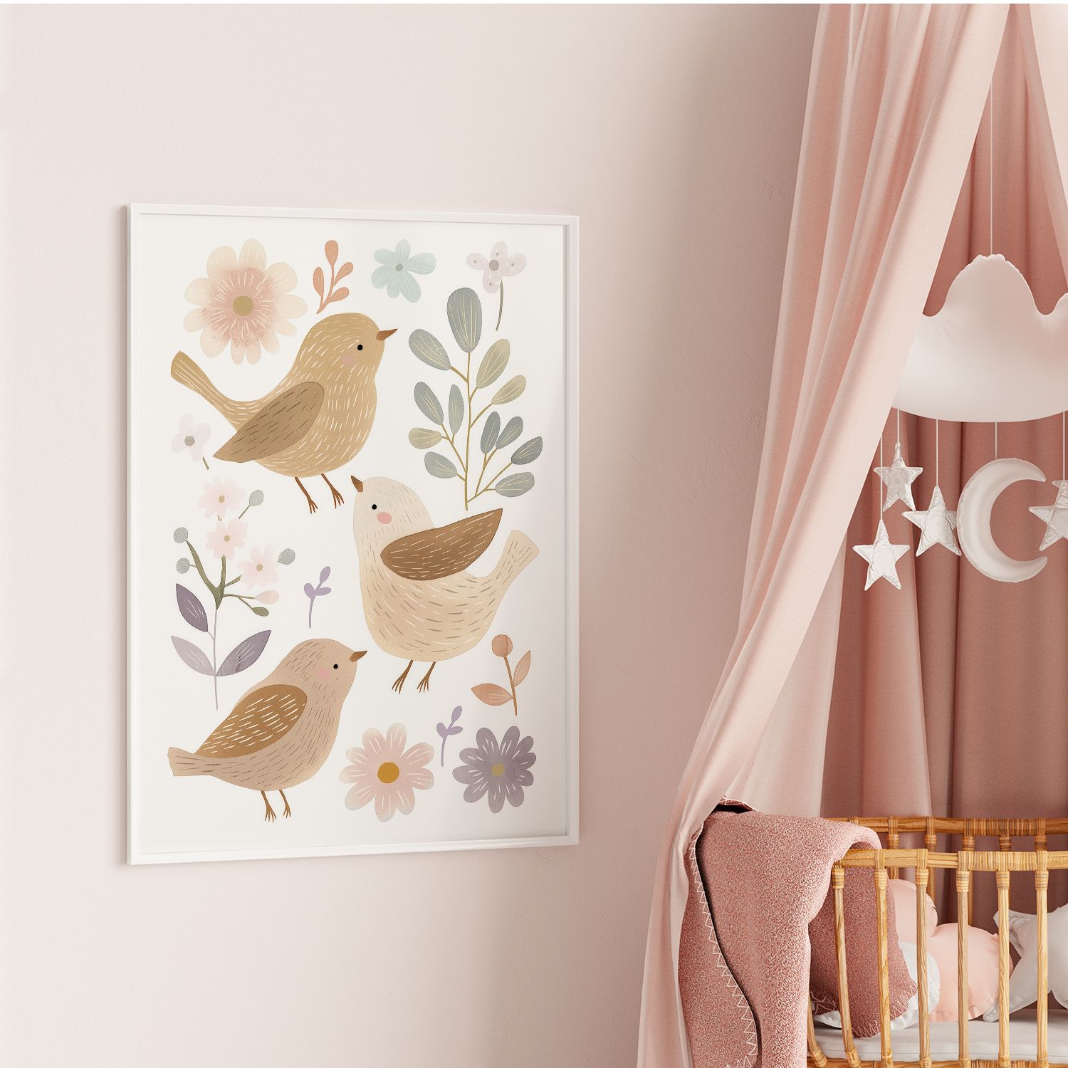 Poster - Birds and Flowers