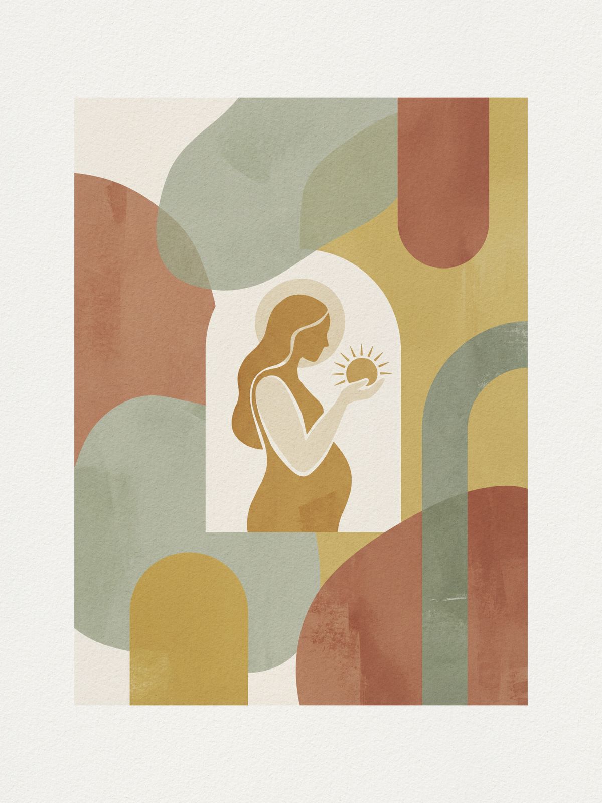 Poster - Abstract Mother and Child