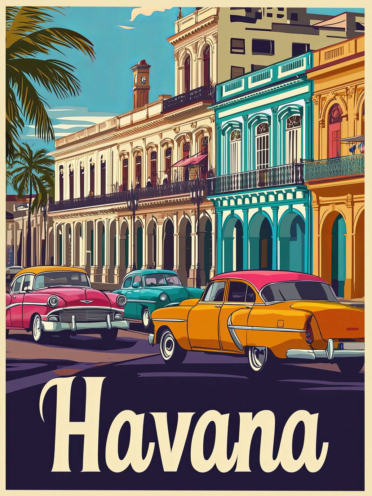 Poster - Havana Cityscape