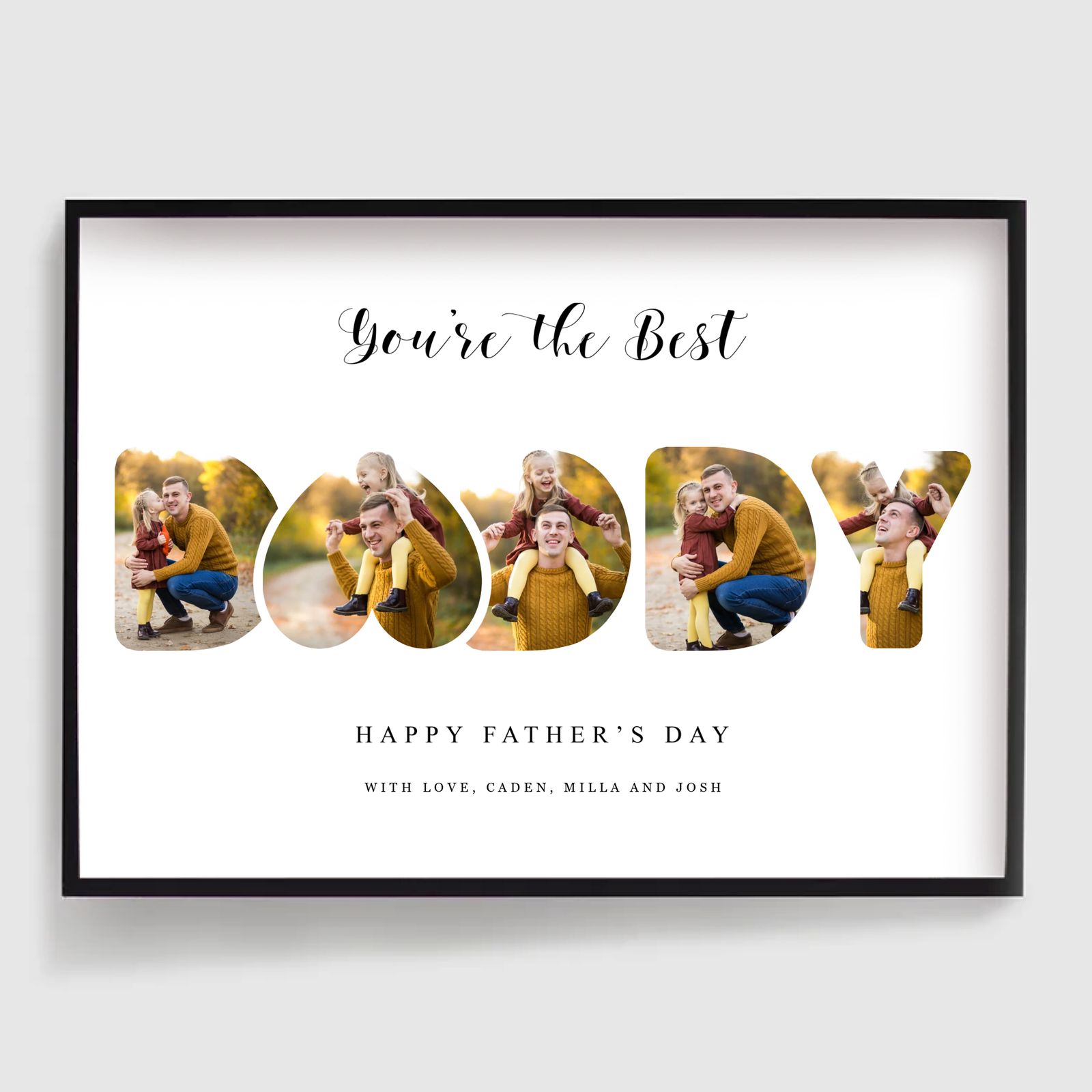 Personalised Poster - Daddy Photo Upload - 5 Photos