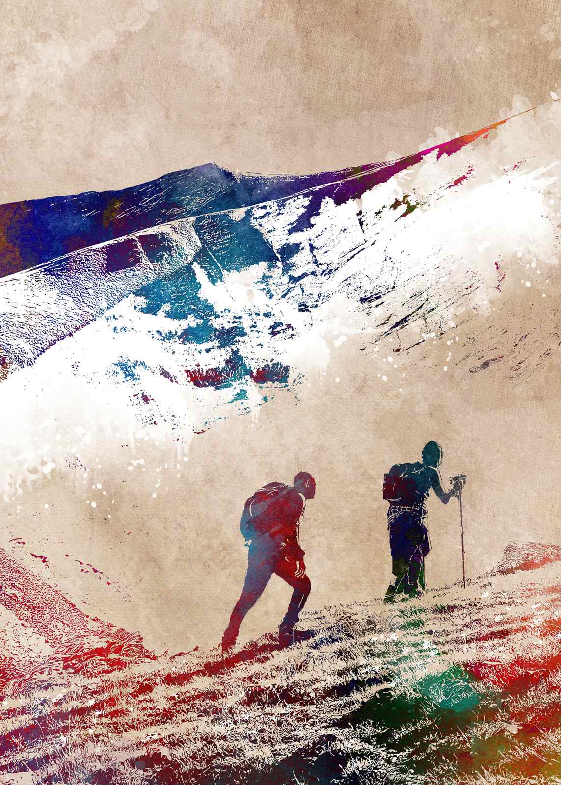 Poster - Mountain Hikers