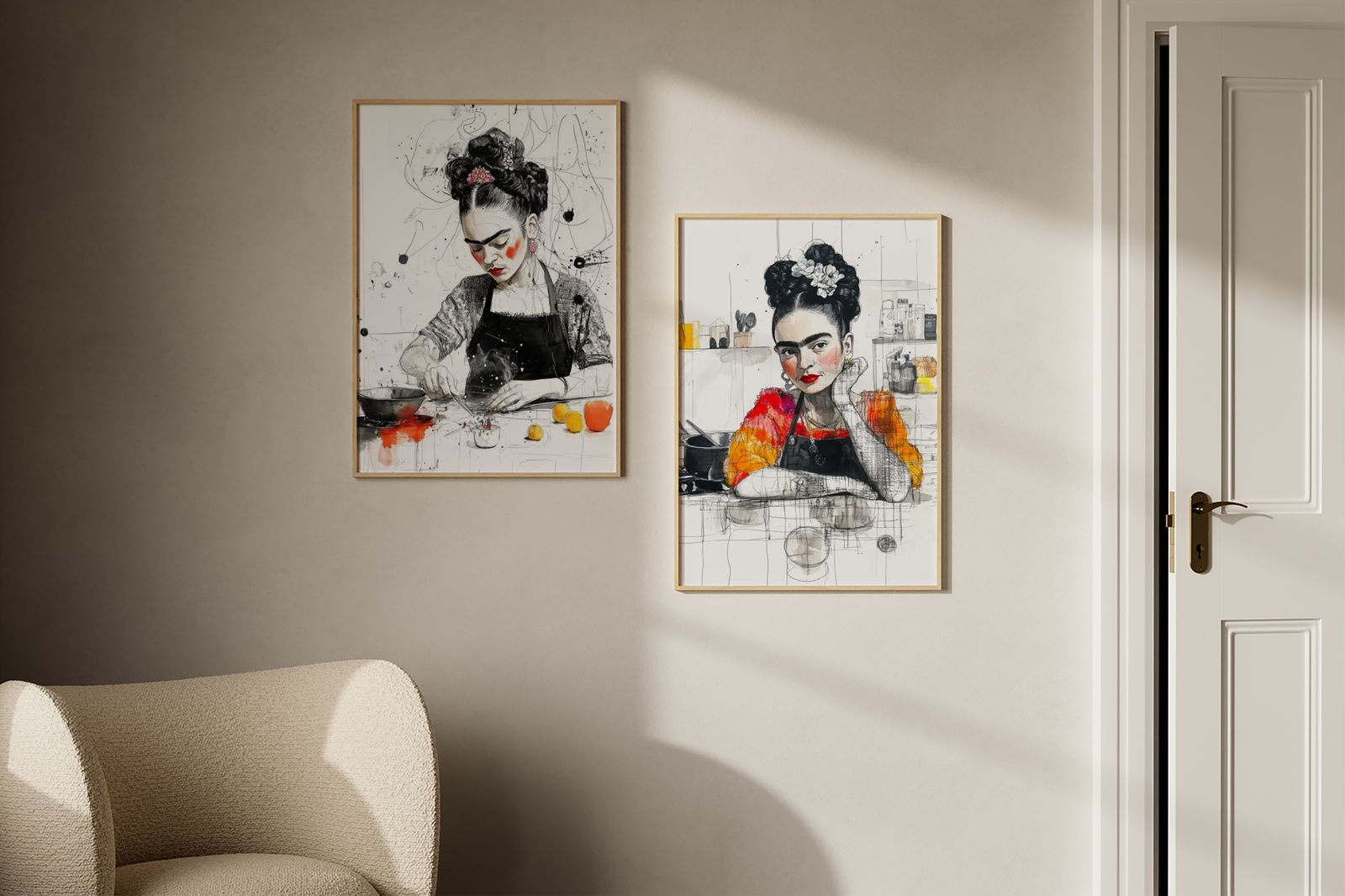 Poster - Frida in the Kitchen / Set of 2