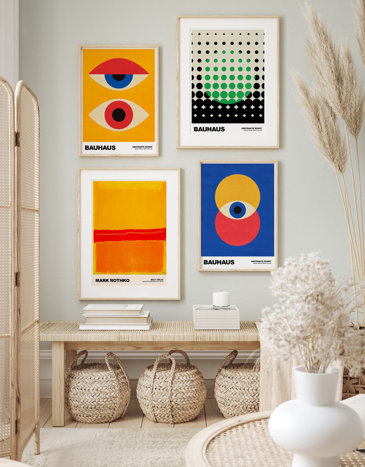 Poster - Bauhaus Abstract Art / Set of 4