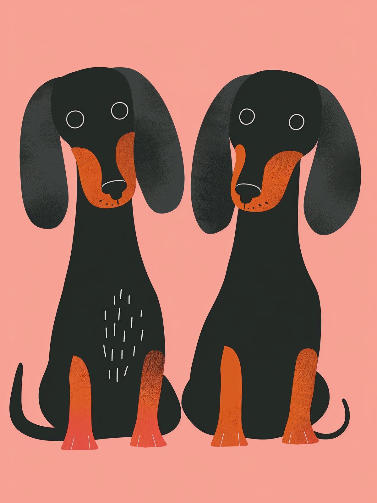 Poster - Playful Dachshunds