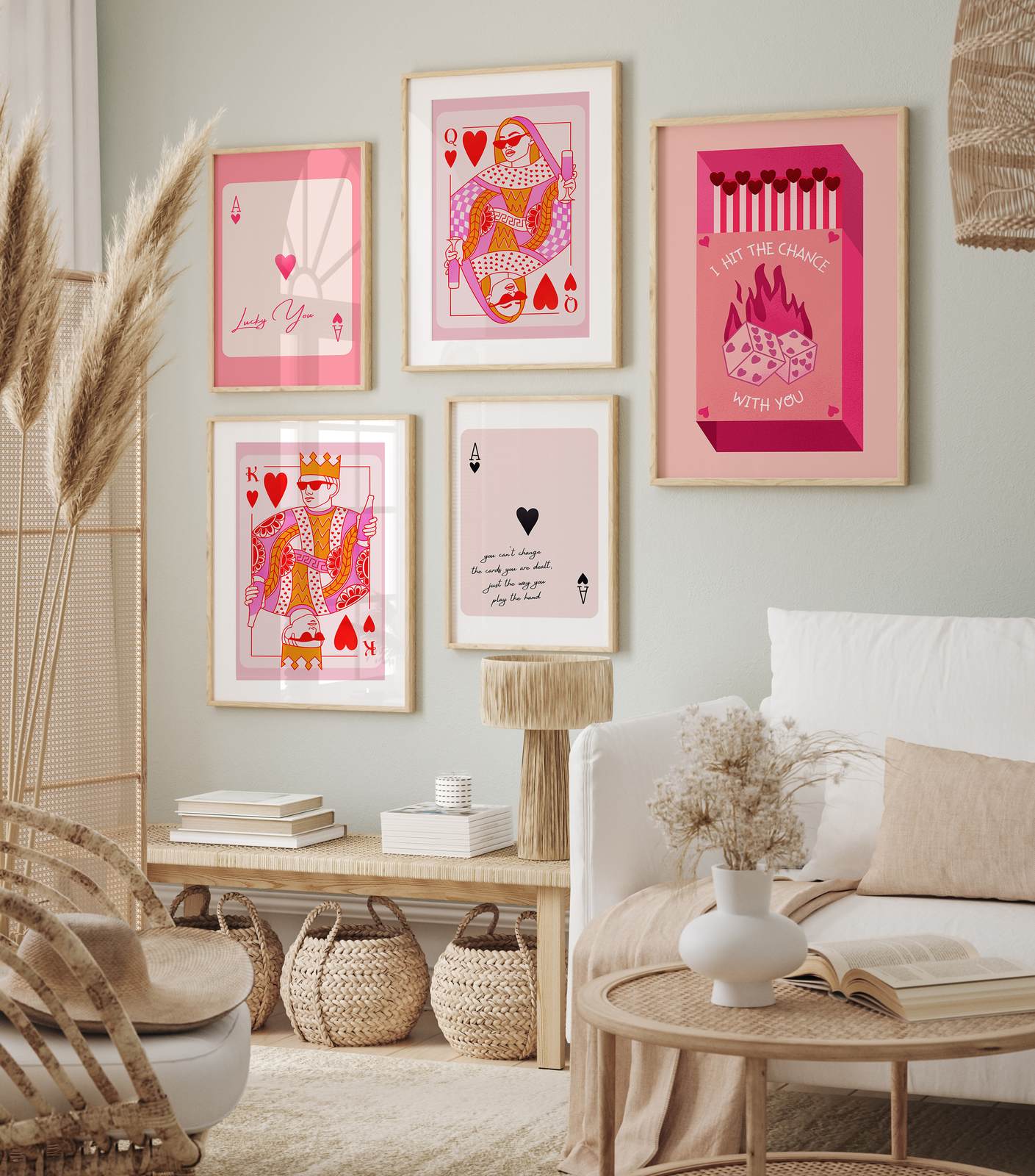 Poster - Playing Card Art / Set of 5