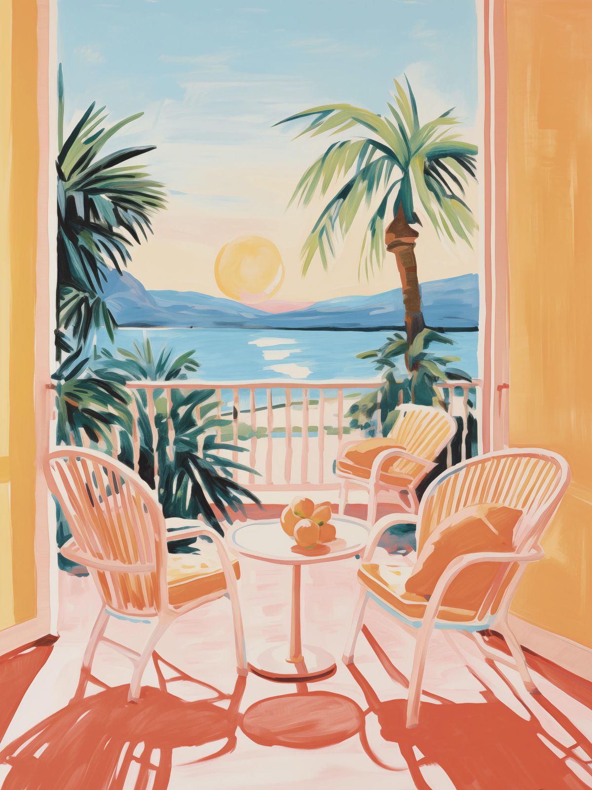 Poster - Sunset Balcony View