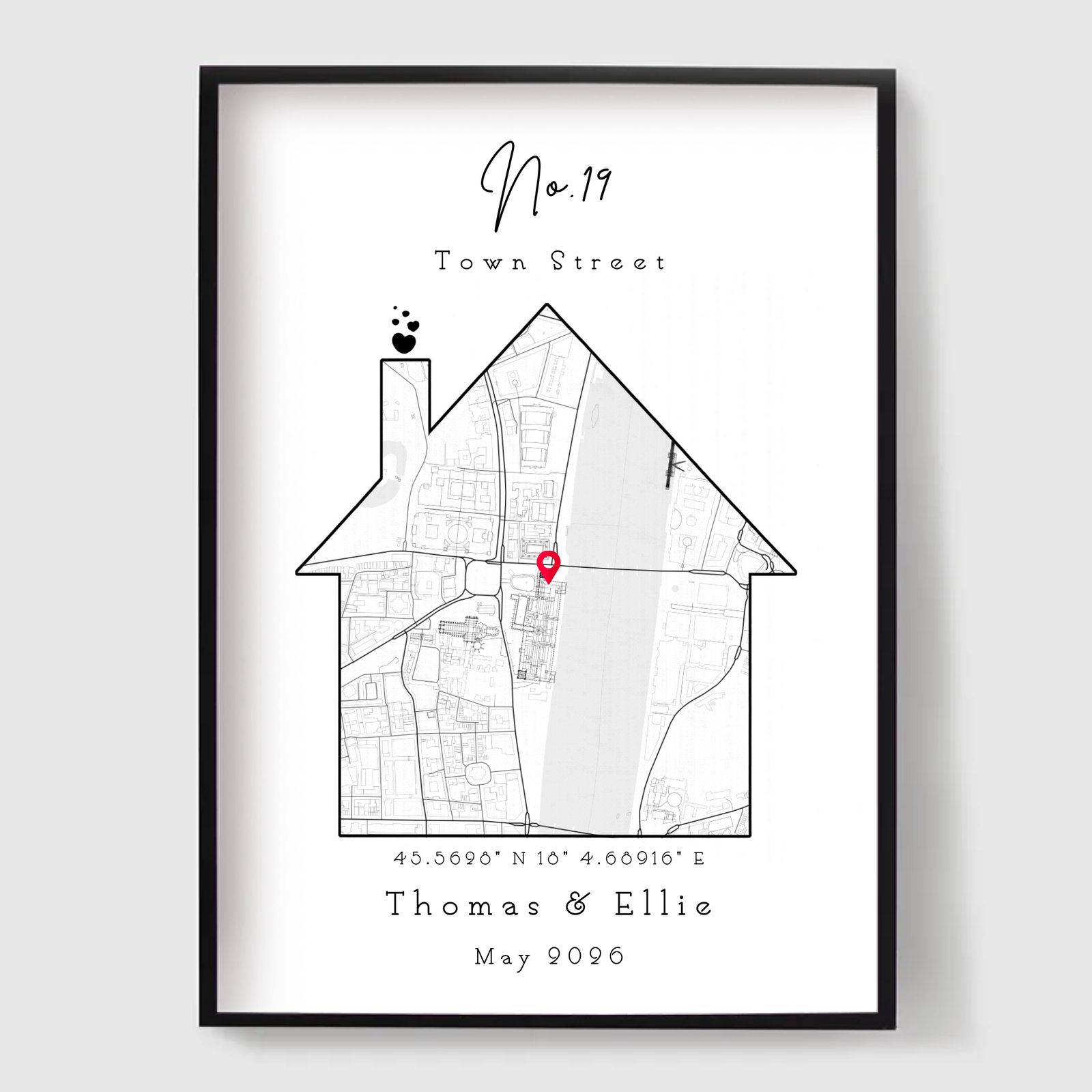 Personalised Poster - Home Map Print
