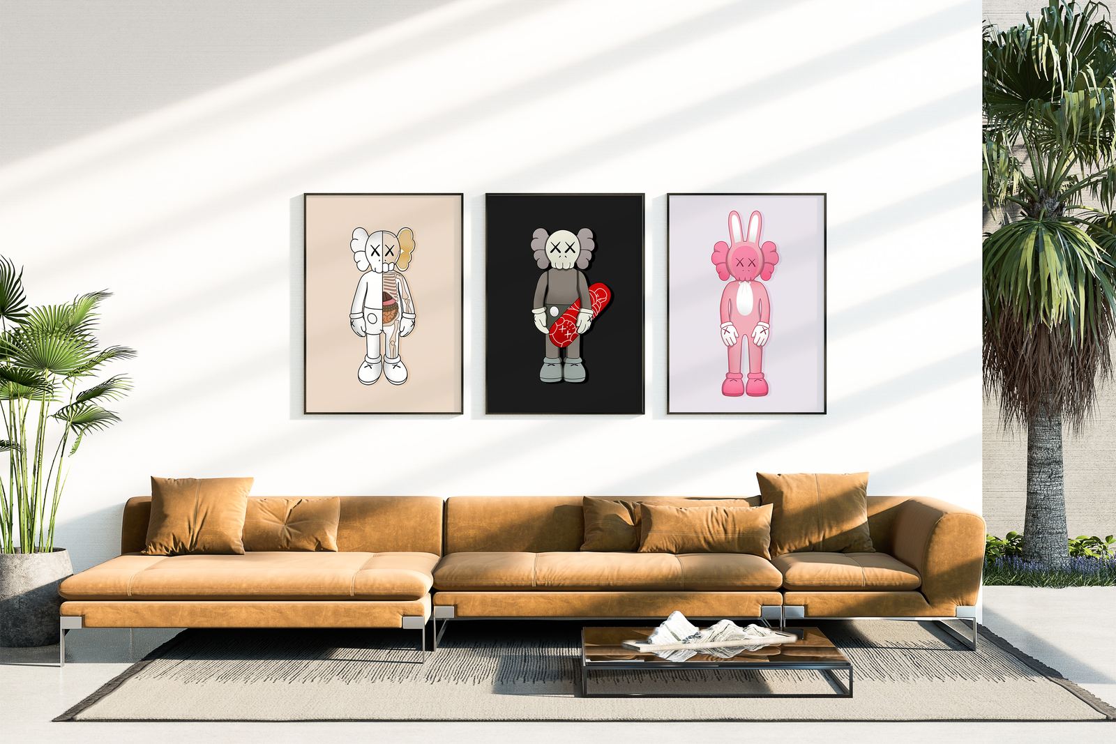 Poster - KAWS Inspired Art Set of 3