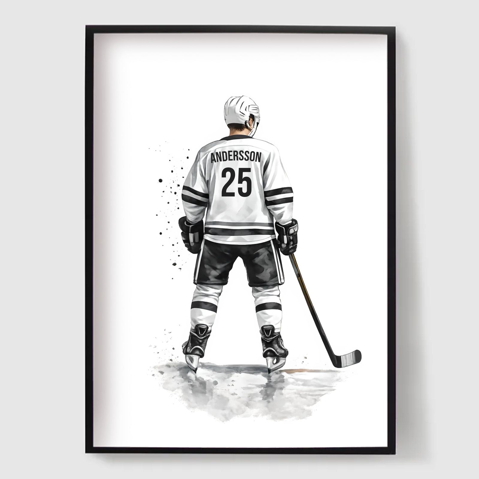 Personalised Poster - Custom Hockey Jersey Name & Number